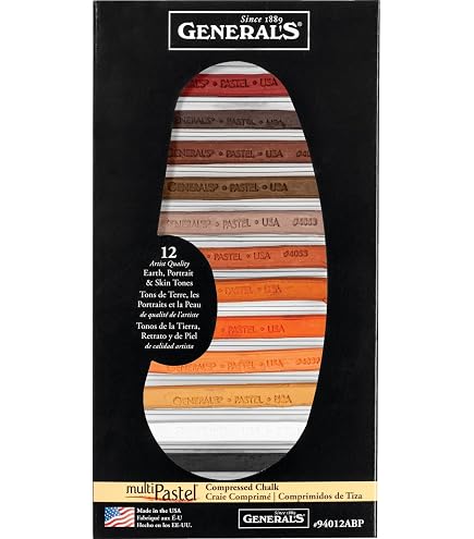 Set CRETACOLOR Art Chunky - 12 Craies De Couleur Méga Épaisses - Fusains Et Graphite Pour Artistes