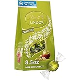 Lindt LINDOR Pistachio Milk Chocolate Candy Truffles, 8.5 oz. Bag
