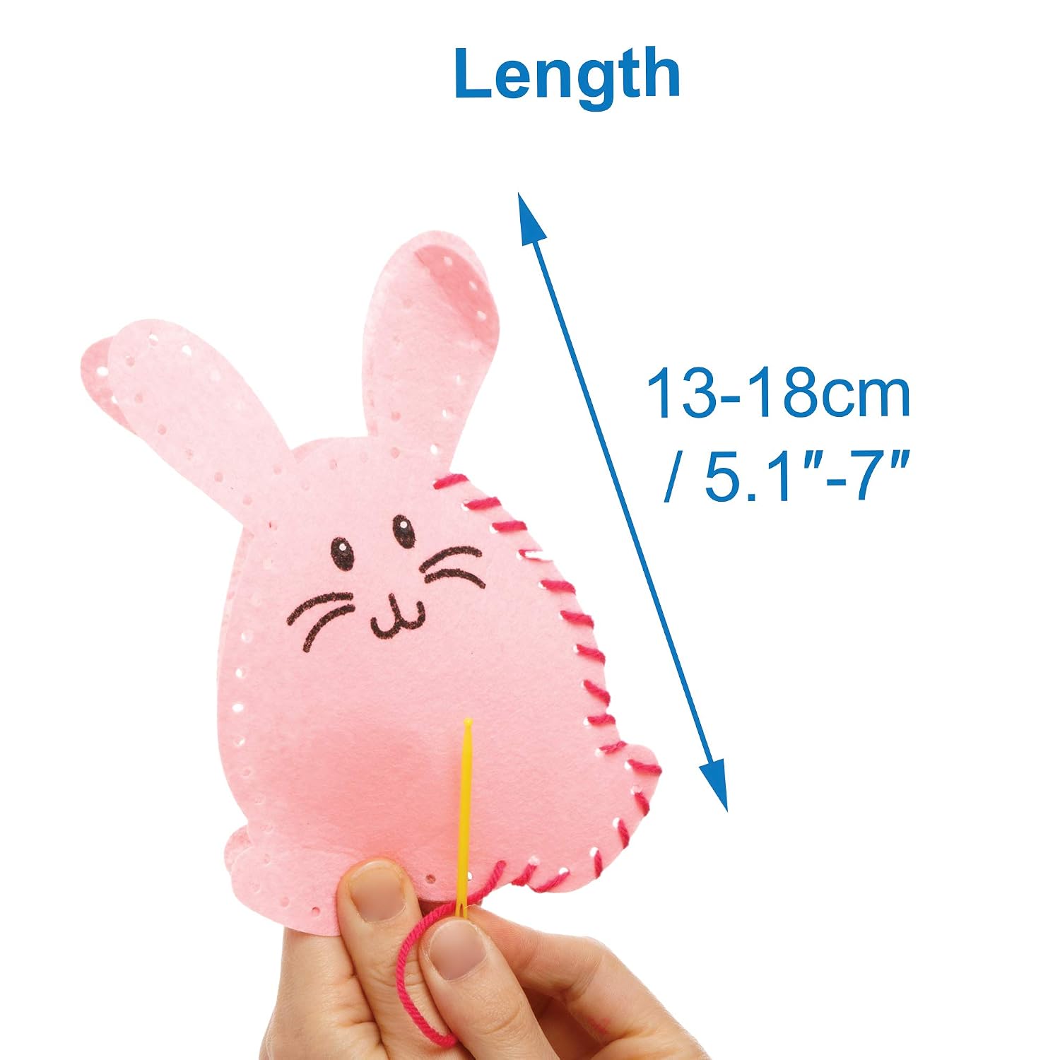 Baker Ross Easter Sewing Decorations - Pack of 3, Sewing Kits for Kids (AX798), Assorted, 20 cm x 26 cm x 5 cm - Image 5
