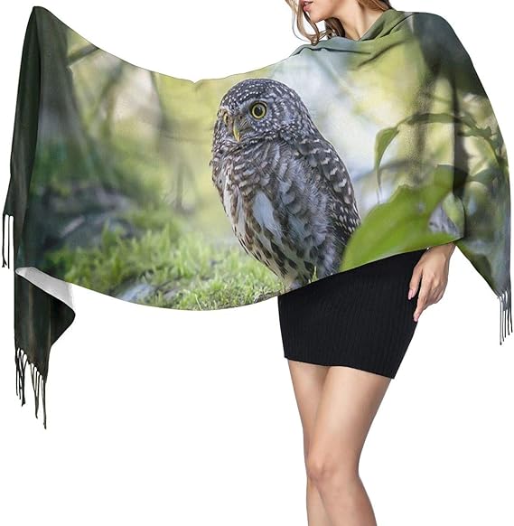 Amazon かわいい フクロウ 鳥 木 レディース マフラー レディースメンズ共用 大判 ストール カシミヤ シンプル ギフト クリスマスプレゼント 196cm 68cm マフラー 通販