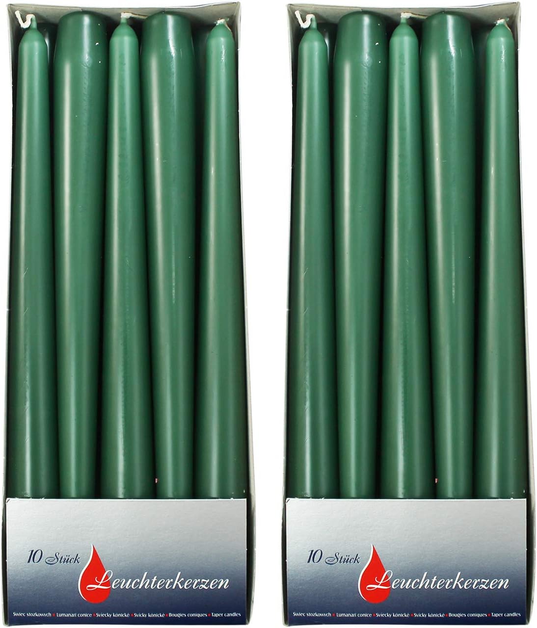 Spitzkerzen Blau 2x10 Stück - 22x240mm Dekorationskerzen