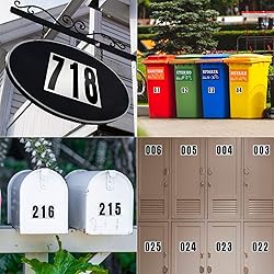 5 PACK,300 Numbers, Reflective Adhesive Mailbox