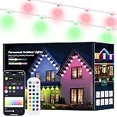 lemonrole 200FT Permanent Outdoor Christmas Lights for House, APP & Remote Control RGB LED Strip, IP67 Waterproof Eave Lights with DIY Colors for Halloween, Garden, Patio Decor