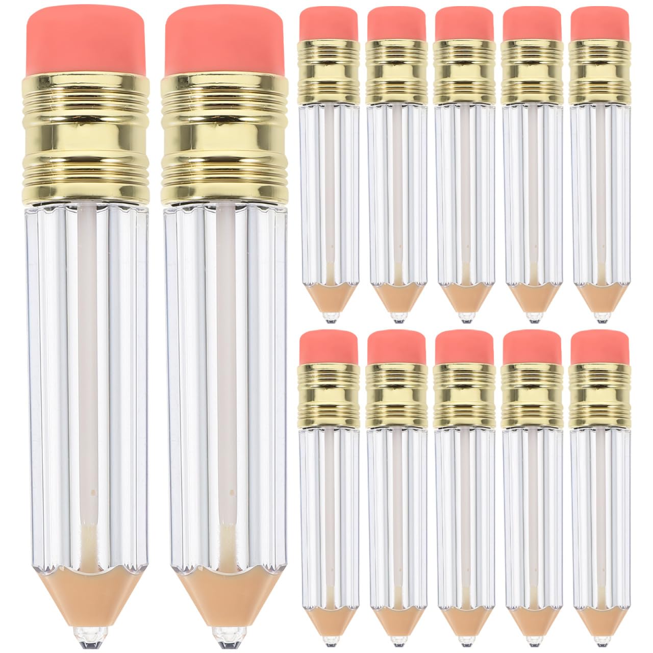 minkissy 12pcs Clear Lip Gloss Makeup Lip Gloss Makeup Container Empty Lip Gloss Tubes Cute Empty Lip Gloss Container Cute Lip Gloss Tubes for Women Girl DIY Cosmetics Teacher's Day
