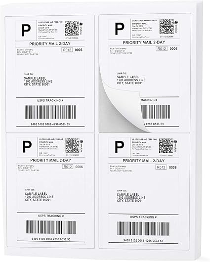 Amazon.com : Buhbo 4-UP Address Shipping Label 4