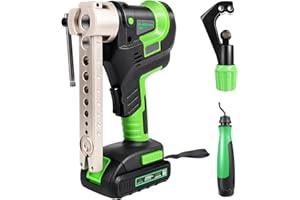 YIFOR Power Flaring Tool Kit 3/4" Max OD, 5 Sec Fast Flaring HVAC Eccentric Flaring Tool, Cordless Electric Single Flare Tool with Pipe Cutter & Deburrer, for Soft Copper/Aluminum/Brass Pipes