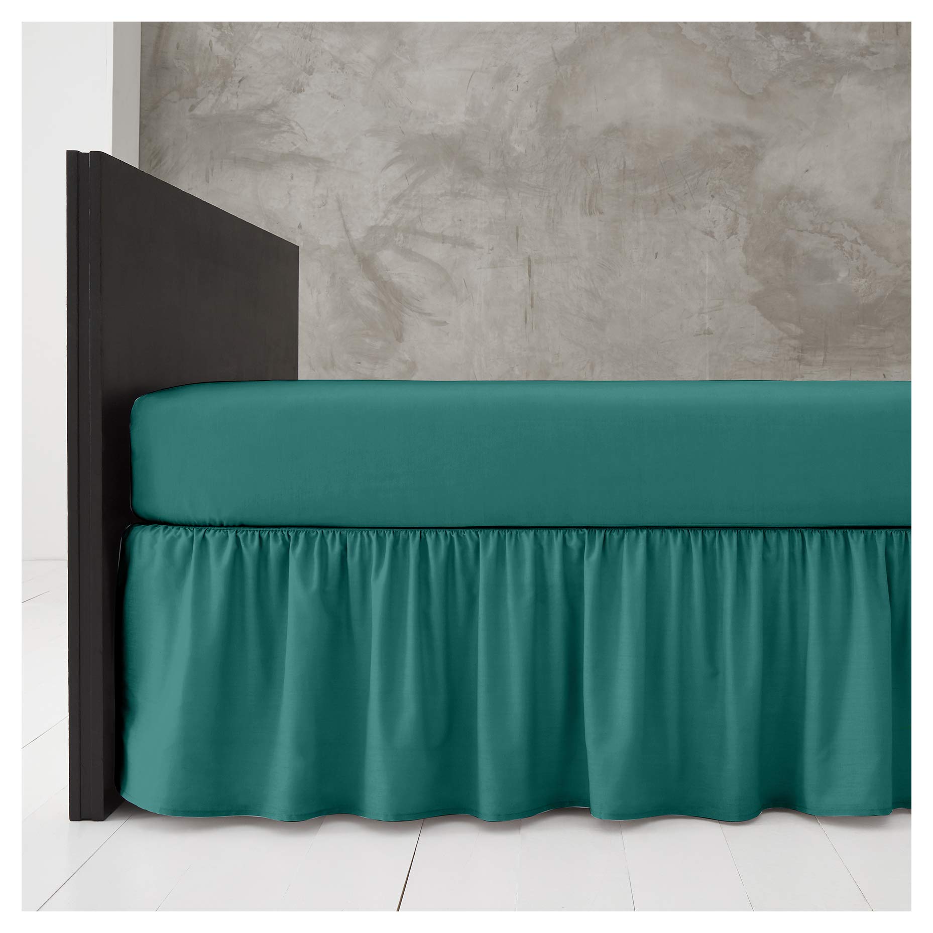 GC GAVENO CAVAILIA Base Valance Sheet, Polyester-Cotton, Deep Teal, King