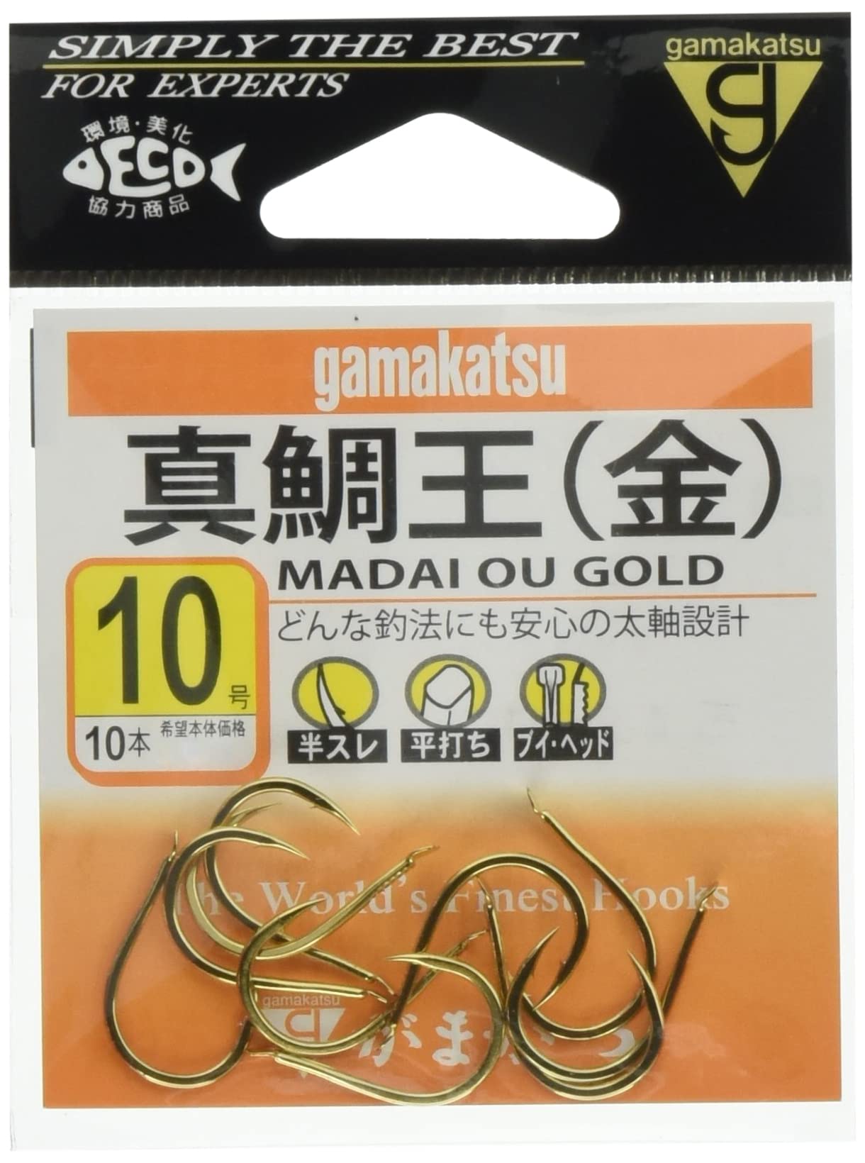 がまかつ 真鯛王フック 金 10号の商品画像