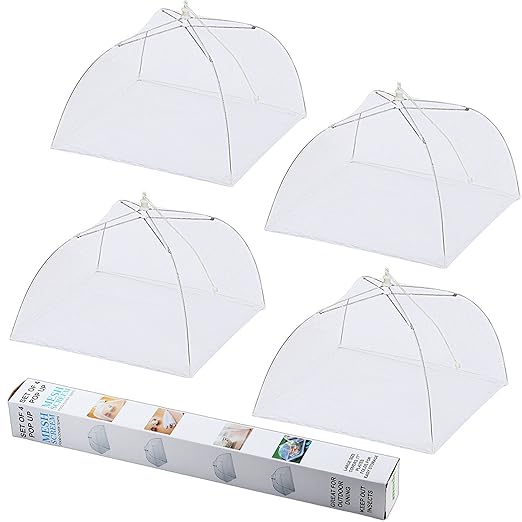 4 PCS] Ipow Cubierta protectora alimentos fresca, Mosquitera ...