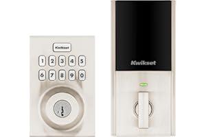 Kwikset HomeConnect 620 Z-Wave Long Range Enabled Keypad Smart Lock Convenient Keyless Entry, Customizable User Codes, Ring Alarm Compatible, Hub Required, Sold Separately Satin Nickel Contemporary