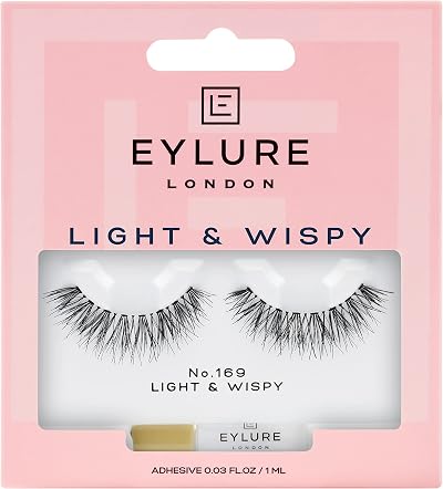 Eylure False Lashes Fluttery Light No. 169 Black Wispy Reusable