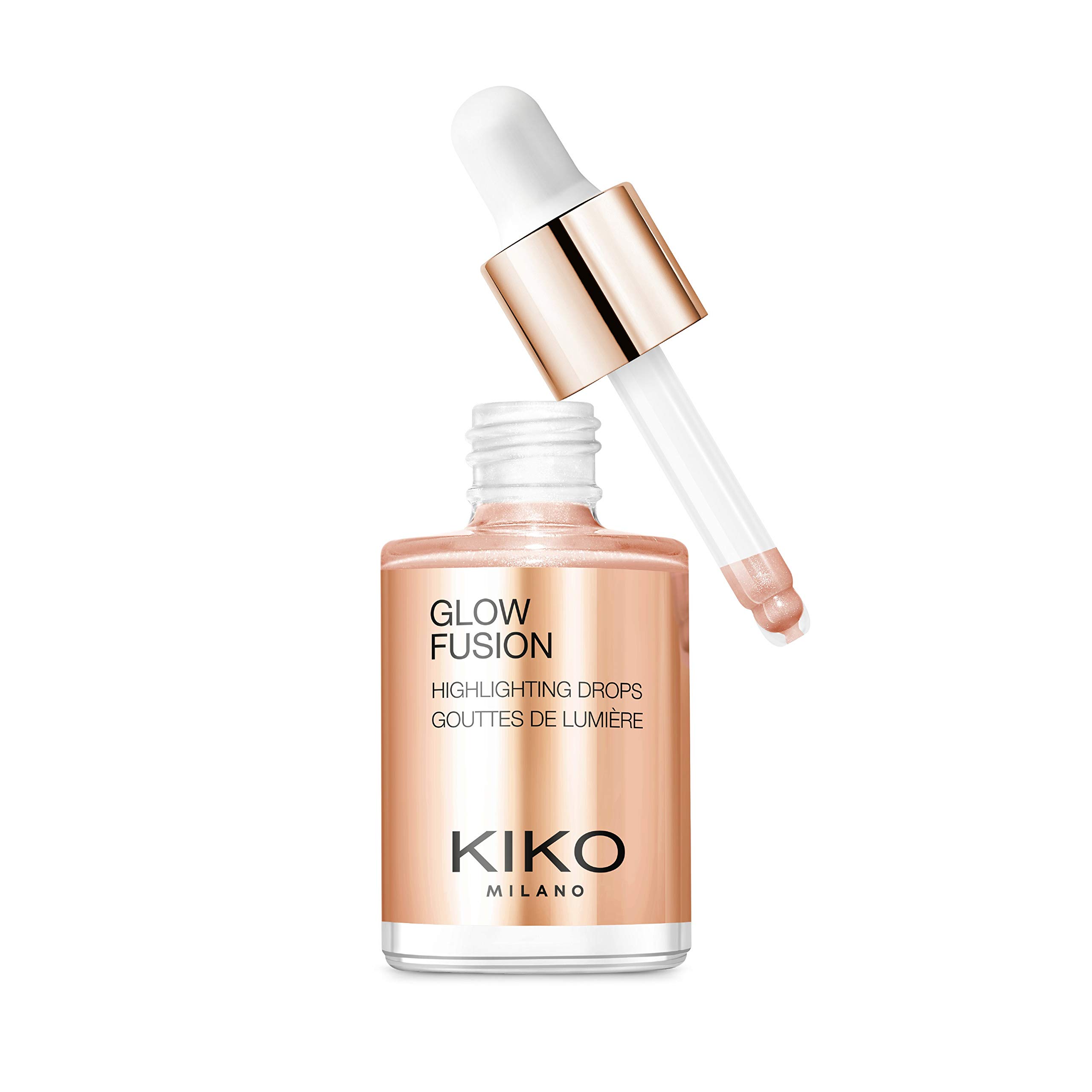 KIKO Milano Glow Fusion Highlighting Drops 02 | Liquid face highlighter with a metallic finish