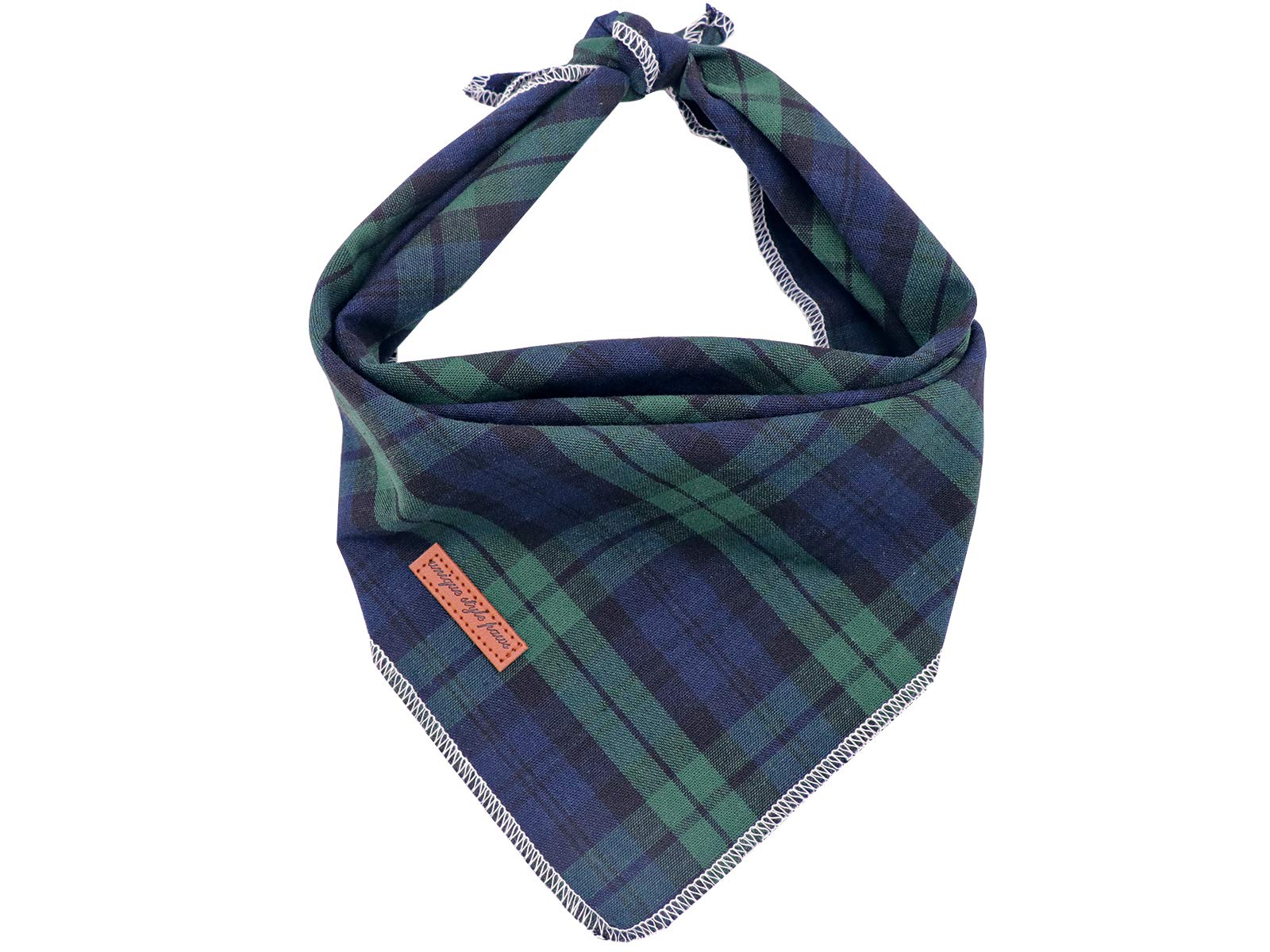 Unique style paws Dog Scarf Washable Cotton Neck Triangles for Small Medium Large Dogs and Cats,Green Throw — image 1