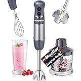 Mueller Austria Hand Blender, Smart Stick 800W, 12 Speed and Turbo Mode, 3-in-1, Titanium Steel Blades, Comfygrip Handle, wit
