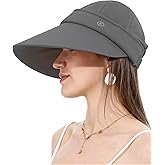 LA CARRIE Women Sun Hats Detachable Wide Brim UV Protection UPF 50+ Summer Beach Visor for Outdoor Sports