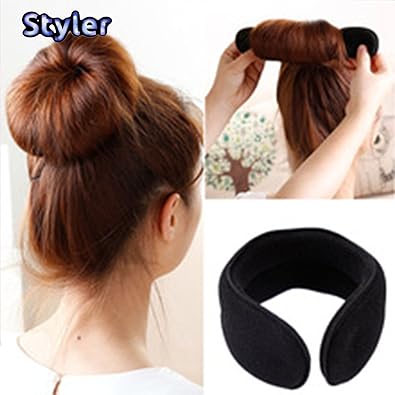 Buy Styler Sponge Foam Bun Maker Hair Band Black At Amazon In