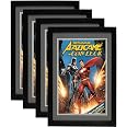 SparklyHome 8-Pack Theatre Bill Frames - Black Frame With White Mat For 5.5x8.5 Inch Programs