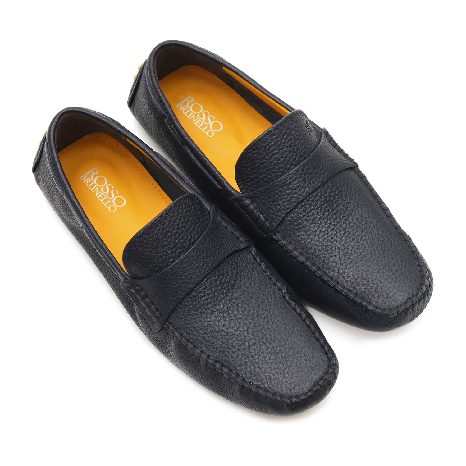 mens blue moccasin shoes