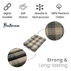 Pico Textiles 20 Yards Bolt Tan and Olive Tartan