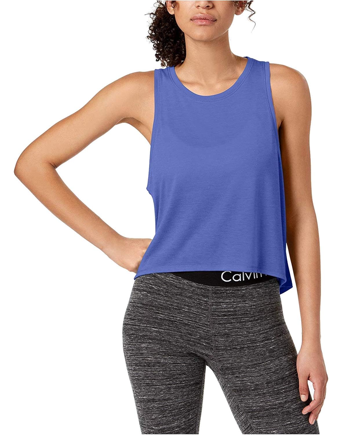 Buy Calvin Klein Women's Performance Epic Knit HighLow Tank Top (XS