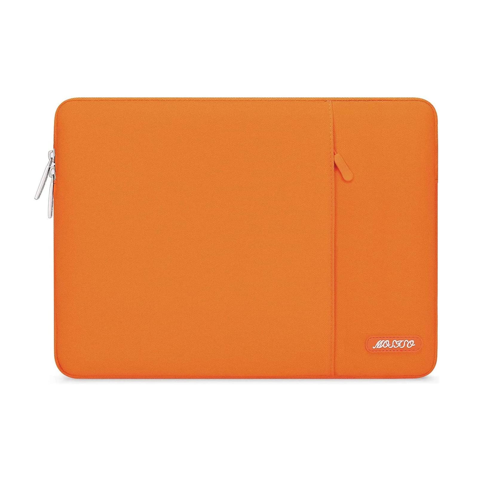 MOSISO Laptop Case 13.3 inch, 13-13.3 inch Laptop Sleeve Compatible with MacBook Air/Pro 13/Pro 14 M5 M4 M3 M2 M1, HP Dell ASUS Lenovo,Polyester Vertical Computer Sleeve Bag with Pocket, Orange
