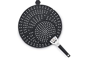 HexClad Grease Splatter Screen for Frying and Searing, Silicone with Stainless Steel Frame, Fits HexClad’s 10-inch and 12-inc