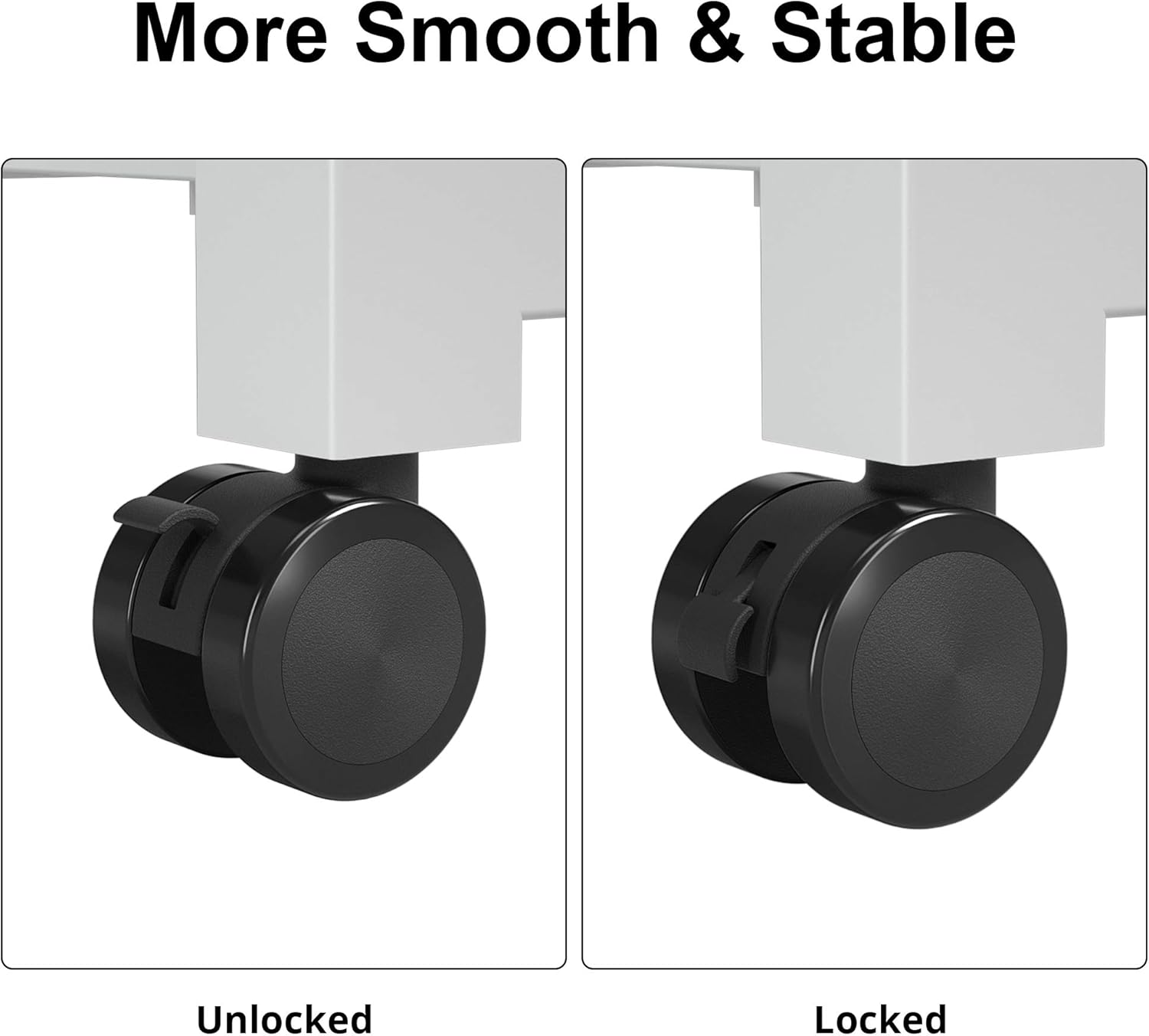 27'' Pneumatic Adjustable Height Desk Mobile Laptop Standing Desk Cart, Portable Sit Stand Rolling Table for Home Office by FitDesk White: Kitchen & Dining