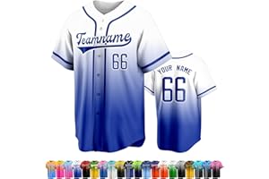 JBIUVBTY Custom Baseball Jersey Personalized Team Uniforms for Men Women Boys and Girls Add Your Name Number or Logo