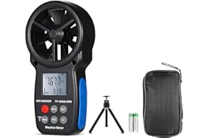 Anemometer Handheld,INFURIDER Wind Speed Meter Barometer,Wind Gauge with Wind Velocity/Temp/Altitude/Dew Point,Barometric Pressure Meter for HVAC Weather Collection（YF-866B-WM）