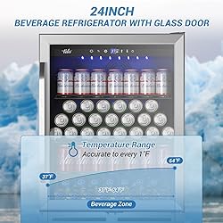 Velivi 24 Inch Beverage Refrigerator, 210 Cans