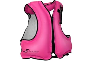 OMOUBOI Floatage Jackets Adult Lightweight Inflatable Snorkel Vest with Adjustable Leg Straps for Men Women