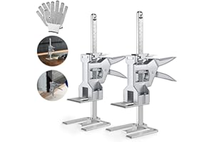 JEFUZH Hand Lifting Jack Tool 2 Pack, 440lb Load-Bearing Labor Saving Arm Jack,12In Multi-Function Height Adjustment Lifting Device Furniture Jack for Installing Windows Doors Appliance Cabinets