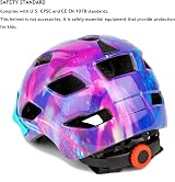 EXCLUSKY Kids Bike Helmet Purple 50-57cm CE Spinning Ventilation 5-13 view 6