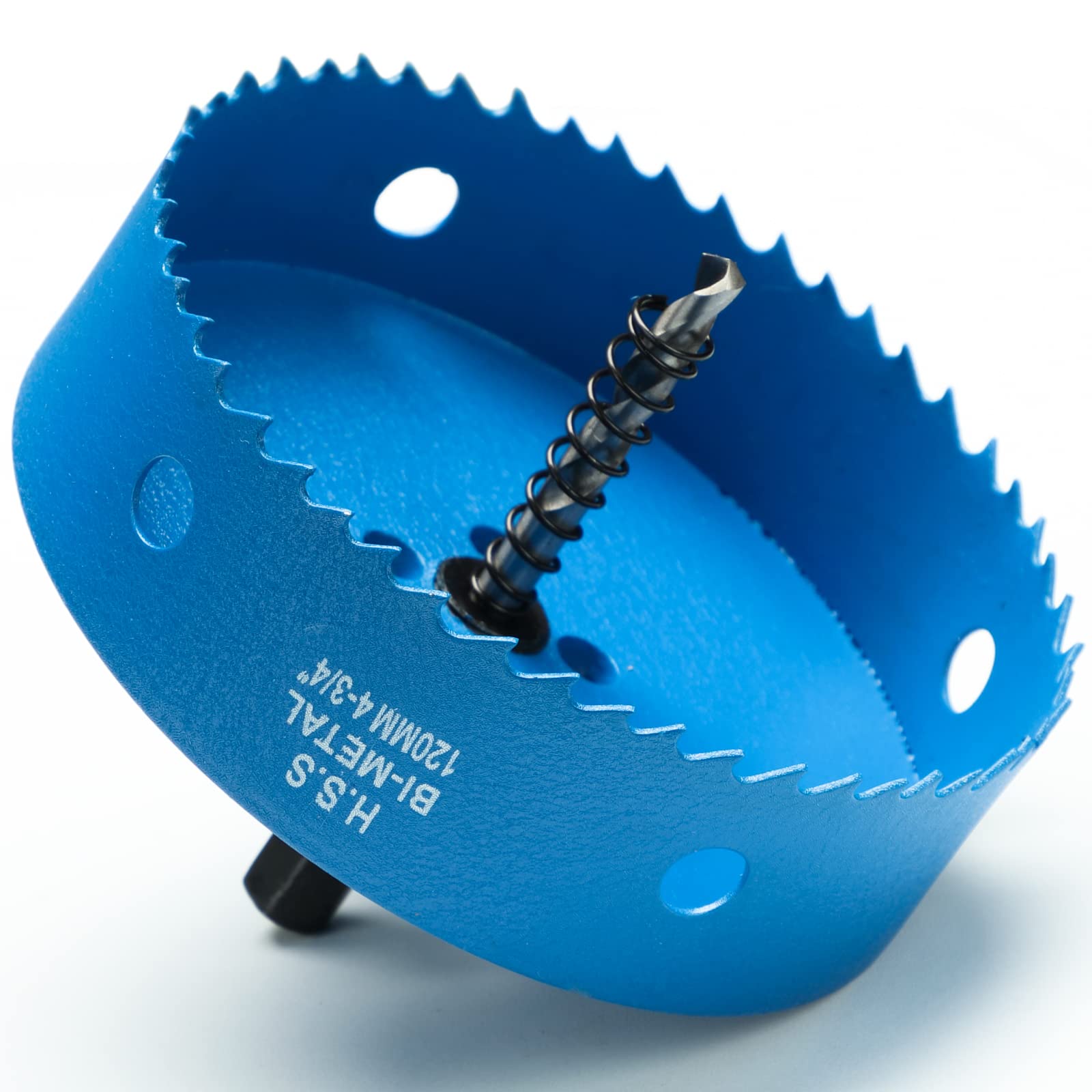 120mm HSS Bi-Metal Hole Saw, Table Vent Hole Cutter in 30mm Cutting Depth for Wood Boards, Thin Metal Sheet, Drywall and Plastic