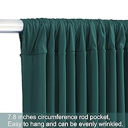 8 Panels Hunter Green Backdrop Curtains for Wedding