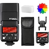 Godox TT350 Mini Thinklite TTL Flash for Sony Cameras (TT350S) &ndash; 2.4G Wireless, GN36, 1/8000s HSS Speedlite with Diffuser &amp; Filter