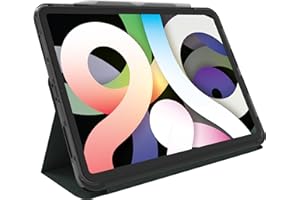 Gear4 Brompton + Folio Case for 11" iPad Pro and 10.9" iPad Air (2020-2022 Versions) Lightweight, 6.5ft D30 Drop Protection, Black