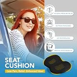 kingphenix Wedge Car Seat Cushion Memory Foam for Driver, Back Pain Relief view 3