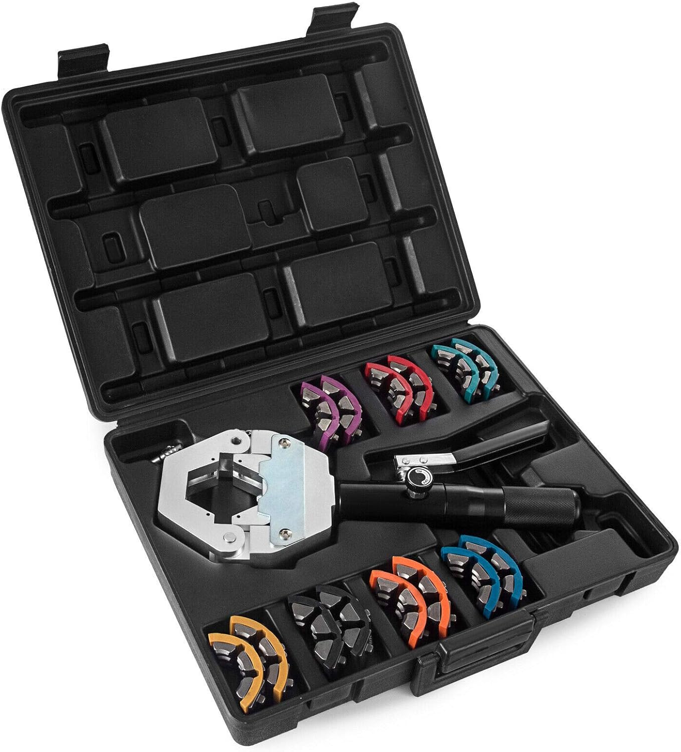 9TRADING Hydraulic Hose Crimper Tool Kit 7 Dies Portable Hose Fittings