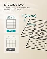 SONGMICS 2-Floor Metal Pet Playpen 36 Panels 123 x 63 x 61 cm Black view 3