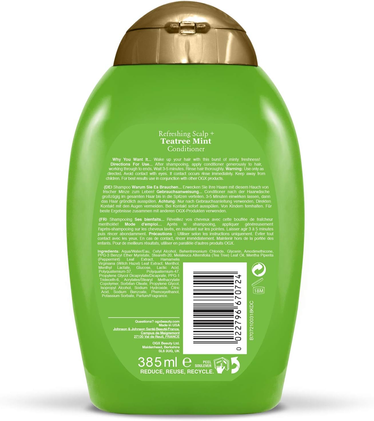 OGX Tea Tree Conditioner for Oily Hair and for Greasy Hair 385 ml - Image 3