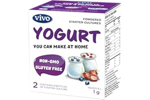 VIVO Real Yogurt Starter/Natural (5 Boxes) Makes up to 30 litres of Yogurt