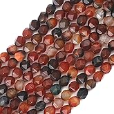 BEADIA Faceted Natural Dream Agate Stone Round Beads 8mm 36cm/Strand for Jewelry Making