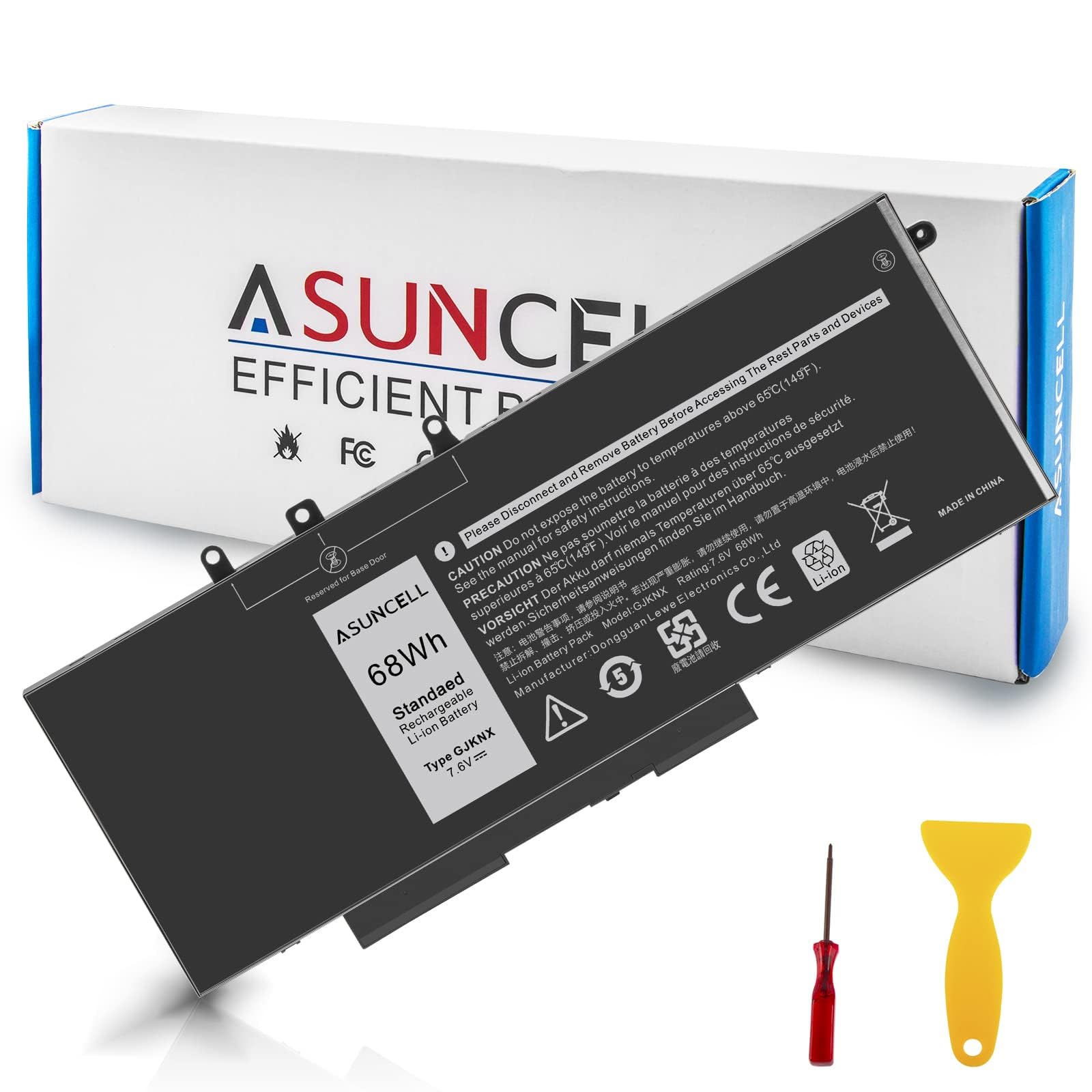 Photo 1 of GJKNX 68WH 7.6V Battery Replacement For Dell Latitude 5480 5580 5490 5491 5580 5590 5591 5280 5288 5488 5491 5495 E5480 E5580 E5490 E5590 Precision 3520 3530 Series GD1JP 0GD1JP DY9NT 5YHR4 451-BBZG