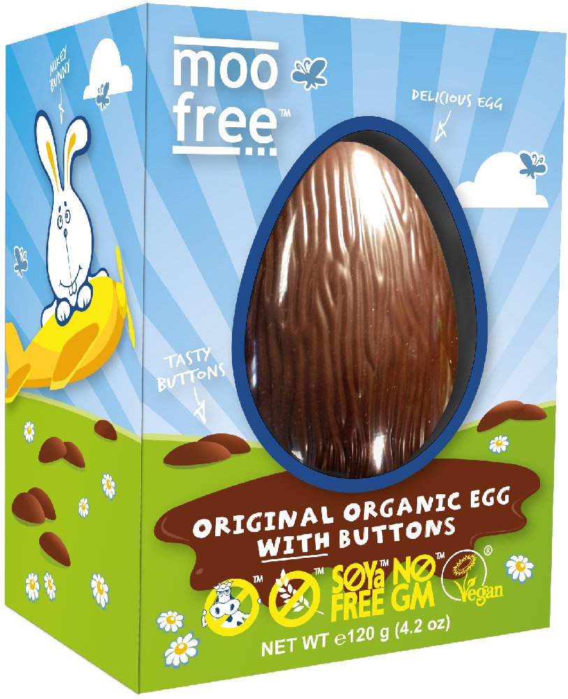 Moo Free Original Milk Chocolate Organic Dairy Free Easter Egg (Pack of
