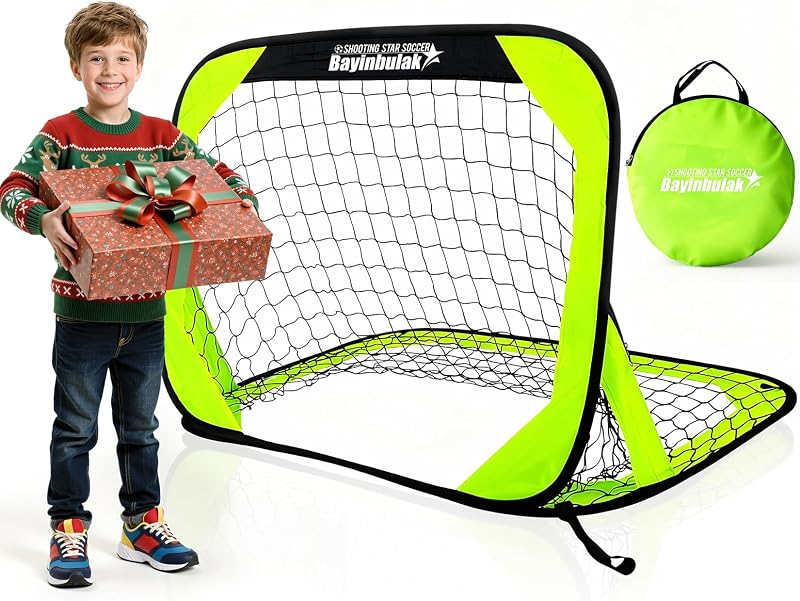 Portable Football Goal 100x70 cm Mini Pop Up Net with Case