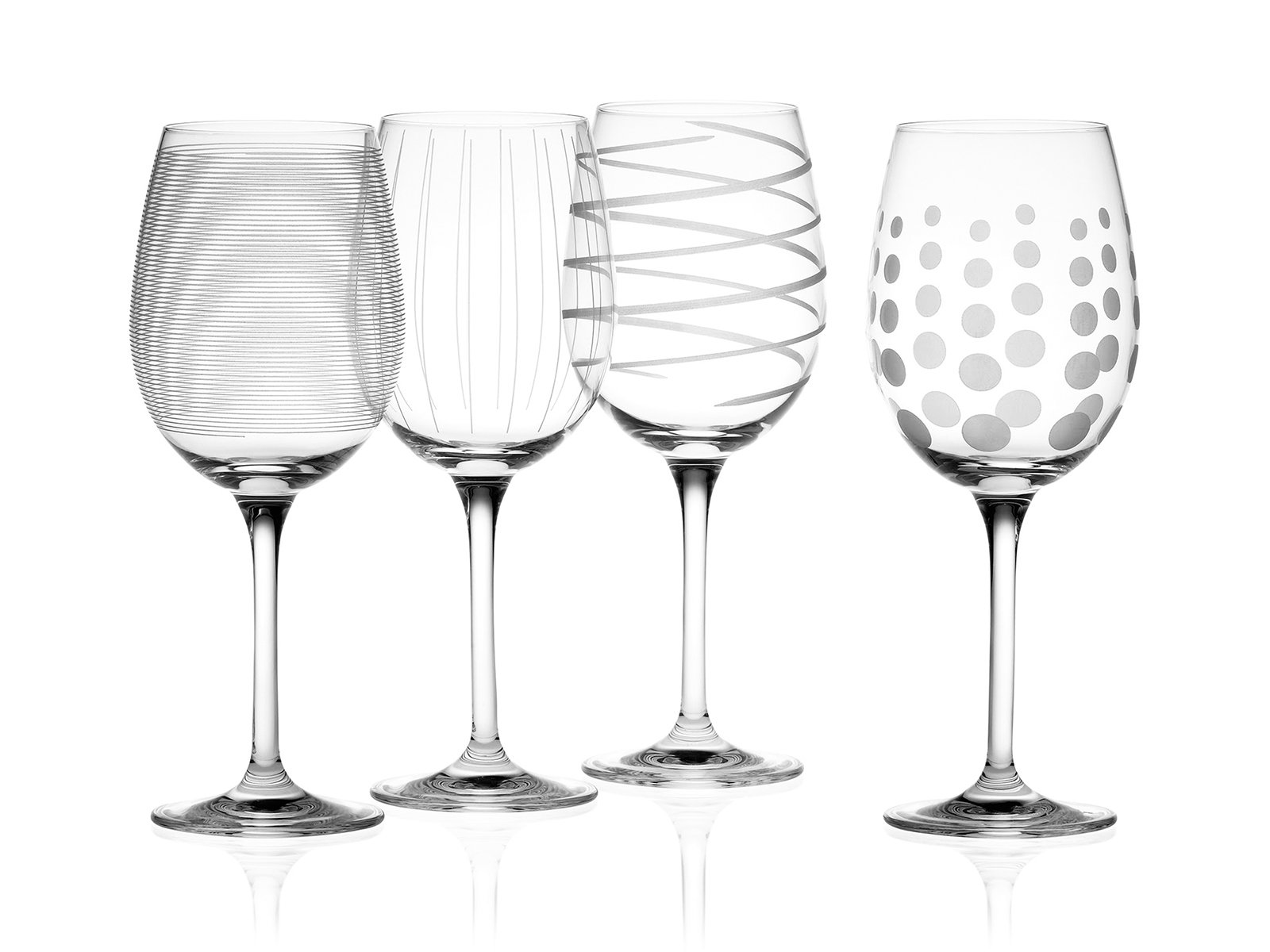 MIKASA “Cheers” Set of 4 Crystal White Wine Glasses, 450 ml (15 fl oz) — image 1