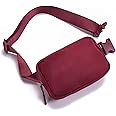 Telena Belt Bag for Women Men Fashionable Crossbody Fanny Pack for Women Waist Bag with Adjustable Strap Wine Red