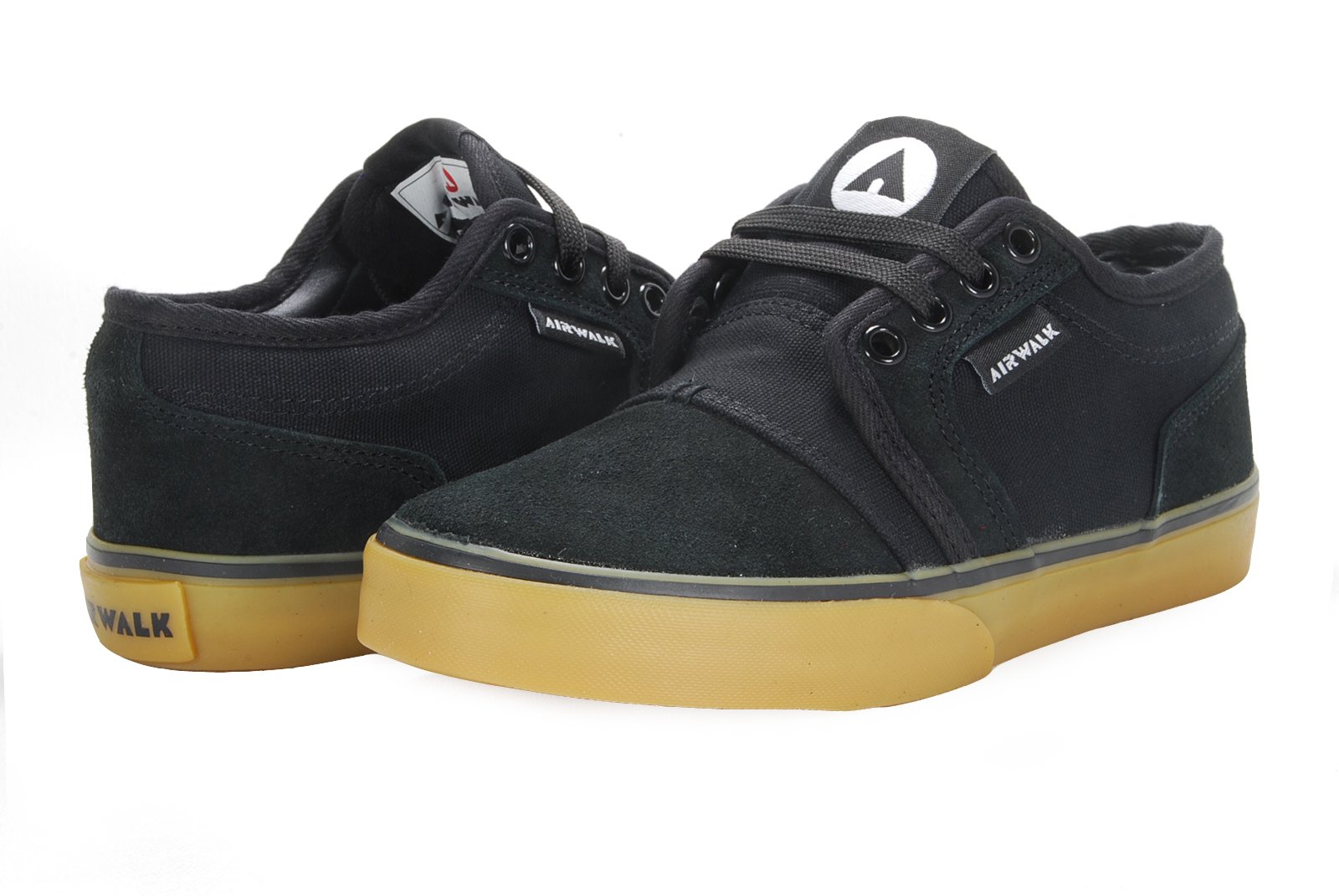 Airwalk Park Skate Shoe (Little Kid/Big Kid),Black/Gum,3 M US Little