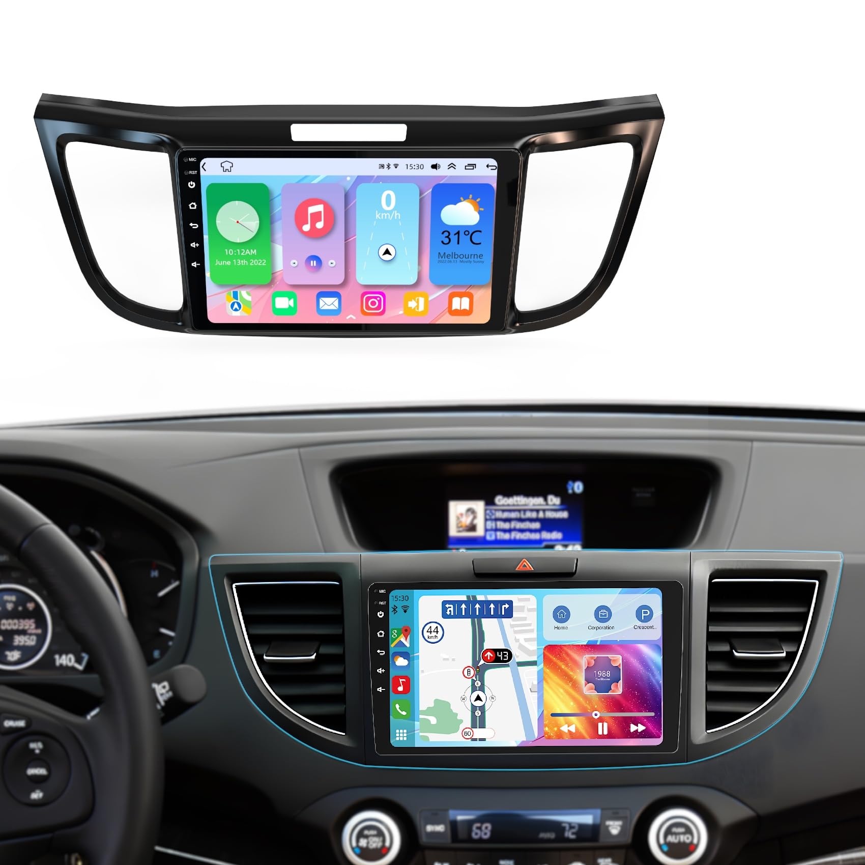 Photo 1 of ?4+64GB? Android 13 Car Radio for Honda CRV 2012 2013 2014 2015 2016, 10 Inch IPS Screen CRV Stereo with CarPlay Android Auto WiFi Bluetooth GPS Navigation Touch Screen Head Unit